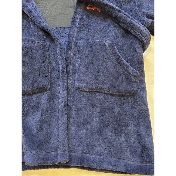 Boy's Batman Robe Gap Kids Blue w/ Bat‎ Symbol Hood Ears Size 4 DC Comics Fuzzy - Picture 8 of 10